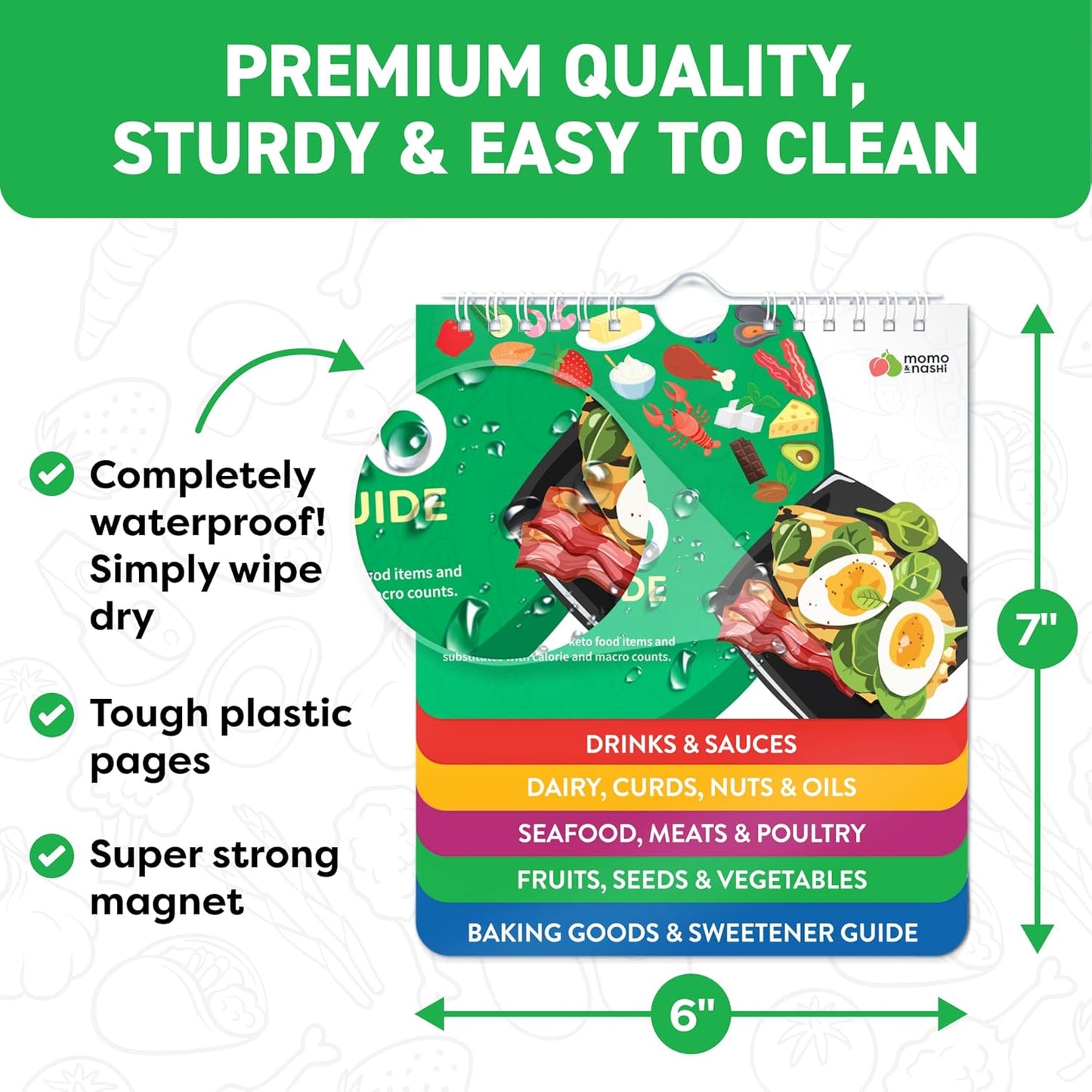 Air Fryer & Keto Cookbook Magnets - Set of 2 (7”x6”) - Air Fryer Accessories & Keto Meal Plan Cookbook - Airfryer Kitchen Accessories - Keto Foods & Keto Diet Book For Beginners - Kitchen Gadgets 2025