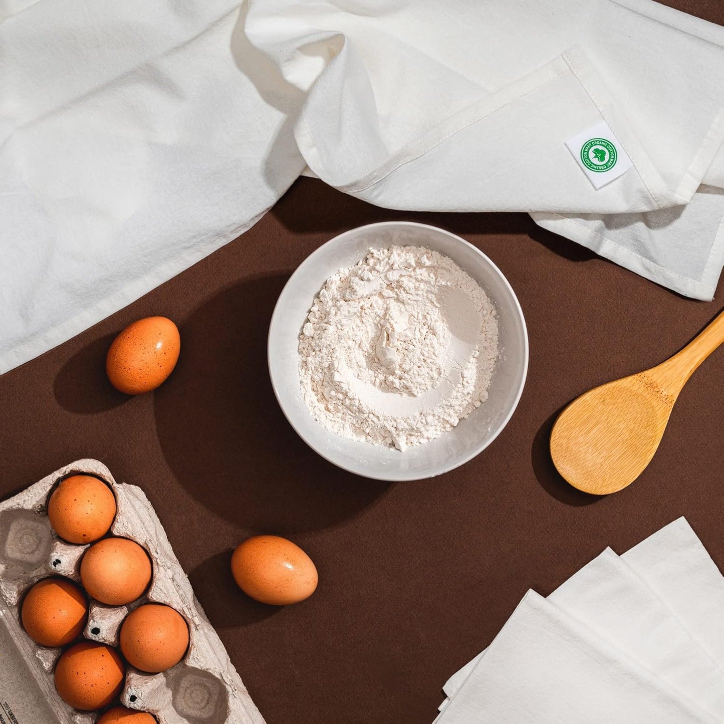 Wholesale Flour Sack Kitchen Towels – 50 Pack, Unbleached, All-Natural 100% Cotton Bulk Flour Sack Towels – Toxic-Free and Dye-Free - Extra Large Size 27”x27” (Natural – 50 Pack)