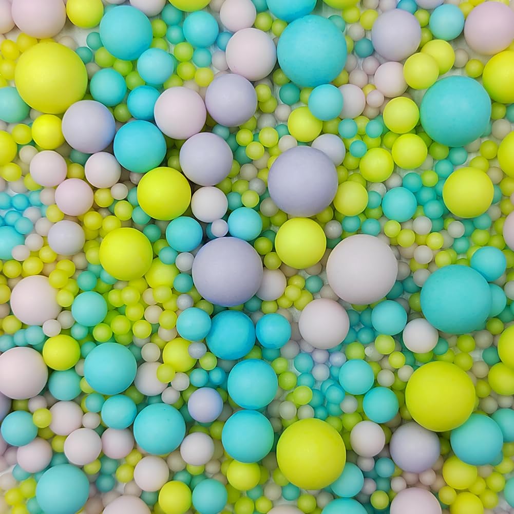 Edible Pastel Sugar Pearls Candy Sprinkles 120G/ 4.23Ounce Baking Cake Sprinkles Cupcake and Cake Topper Cookie Decorations Wedding Party Valentines Halloween Christmas Supplies