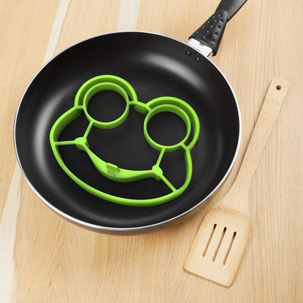 Breakfast Omelette Mold Silicone Egg Pancake Ring Shaper Cooking Tool DIY Kitchen Accessories Gadget Egg Fired Mould (Frog)