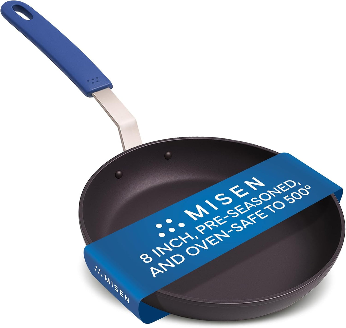 Misen 8 Inch Pre-Seasoned Carbon Steel Fry Pan – Lightweight, Even Heating, Heat Retention – Oven Safe to 500°F – Ideal for Searing, Sautéing, and Frying – Versatile Durable, Easy to Clean