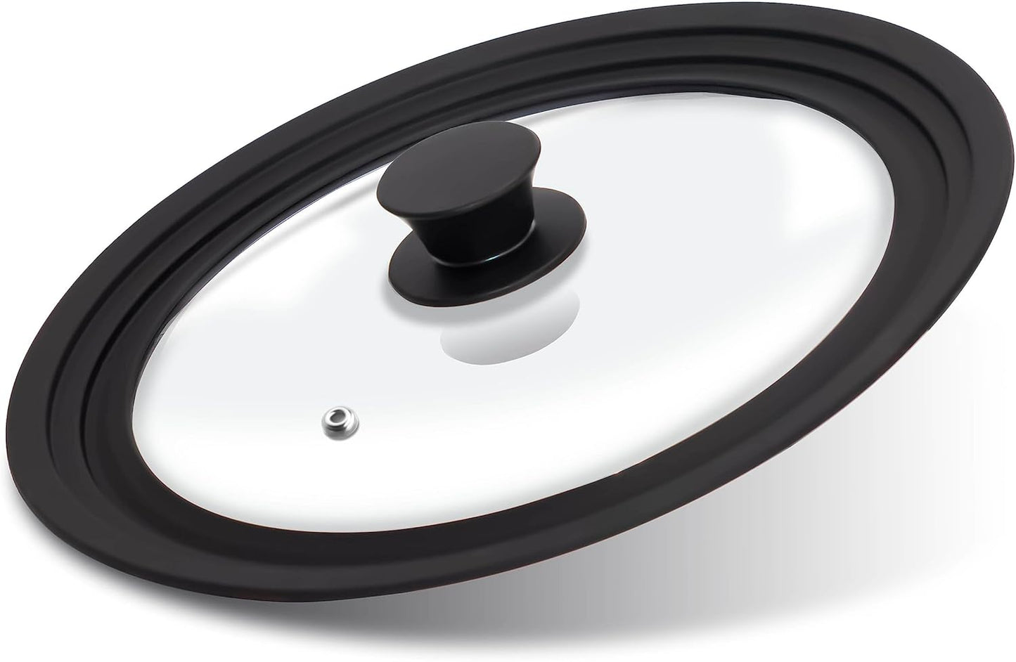 Tempered Glass Lid - Universal Lid with Heat Resistant Silicone Rim for Pots, Pans and Skillets - Pan Cover Replacement Lid Fits 10", 11" and 12" Diameter Cookware