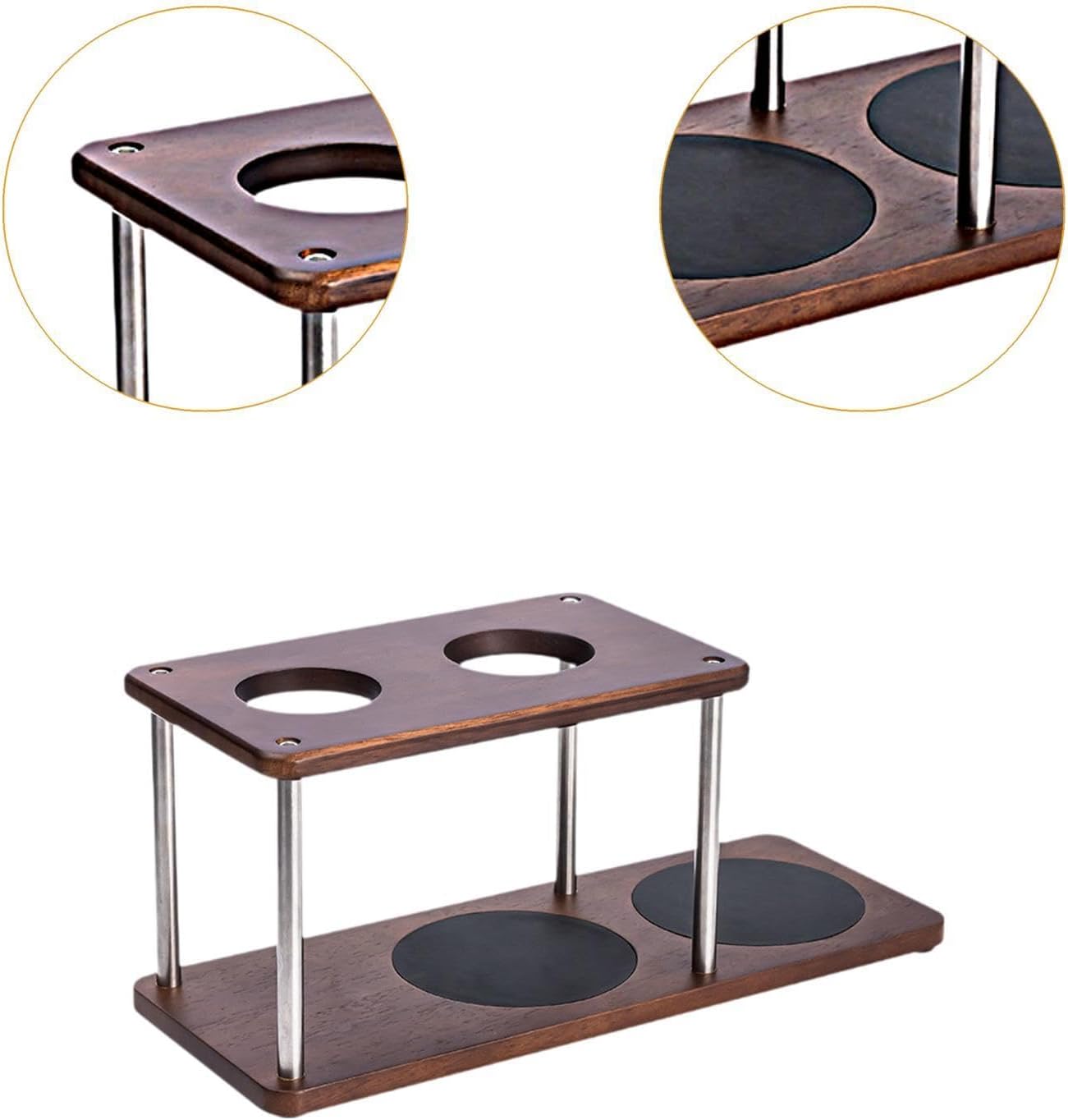 Pour Over Coffee Station Dripper Stand Rack Wood Reusable Multipurpose Accessories Decor Dripper Holder Filter Holder