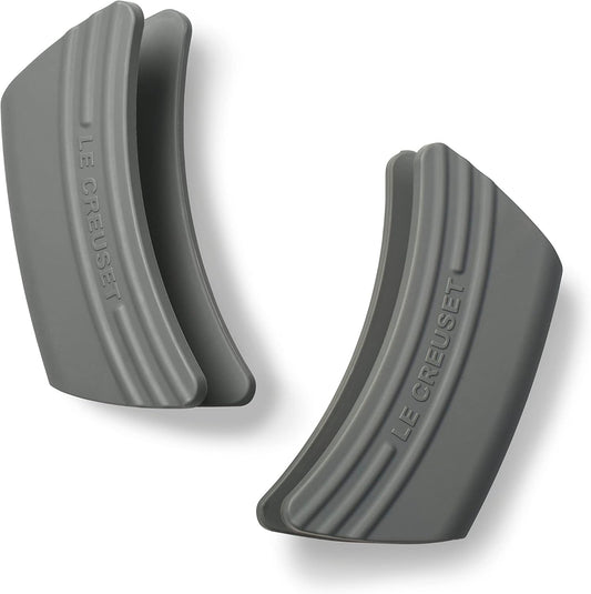 Le Creuset Silicone Set of 2 Handle Grips, 5" x 2 1/2" each, Oyster