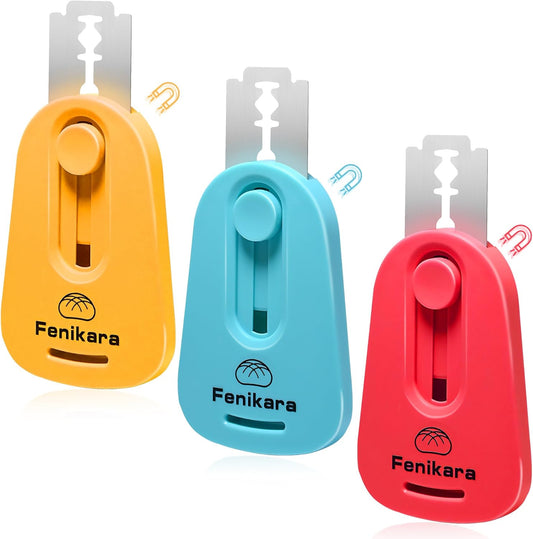 3PCS Premium Magnetic Bread Lame & Versatile Bread Scoring Tool - Professional Sourdough Scoring Tool and Lame Bread Tool with Razor Blade and Scoring Patterns Booklet