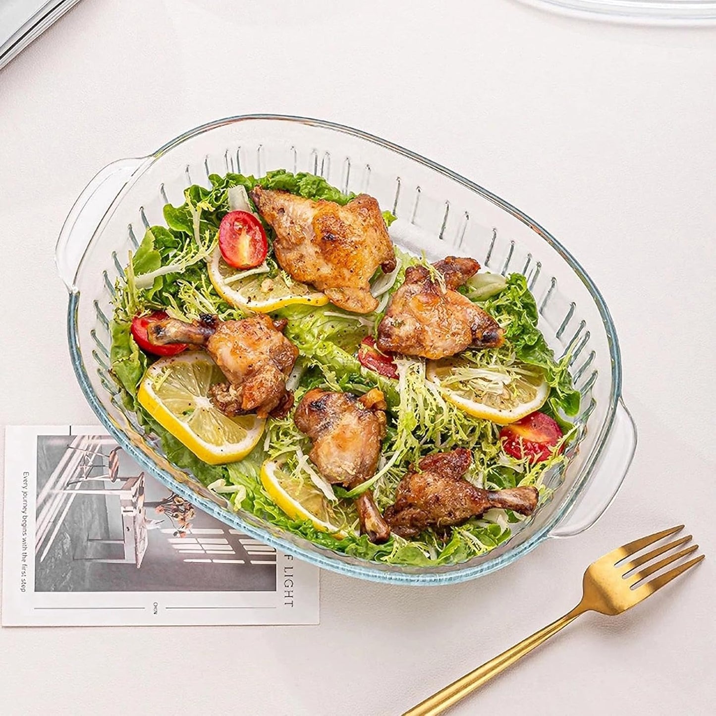 M MCIRCO 4-Piece Glass Casserole Baking Dish, Set of 2 Casseroles With Glass Lids, 1.9 Qt and 3 Qt