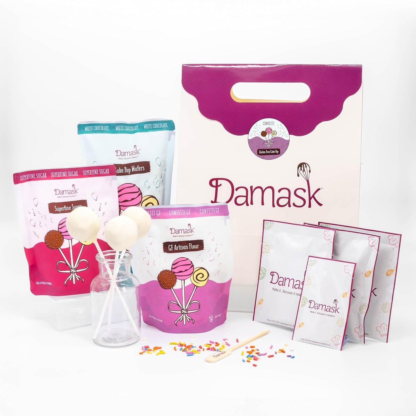 Gluten-Free Confetti Cake Pop Kit - White Chocolate Coating