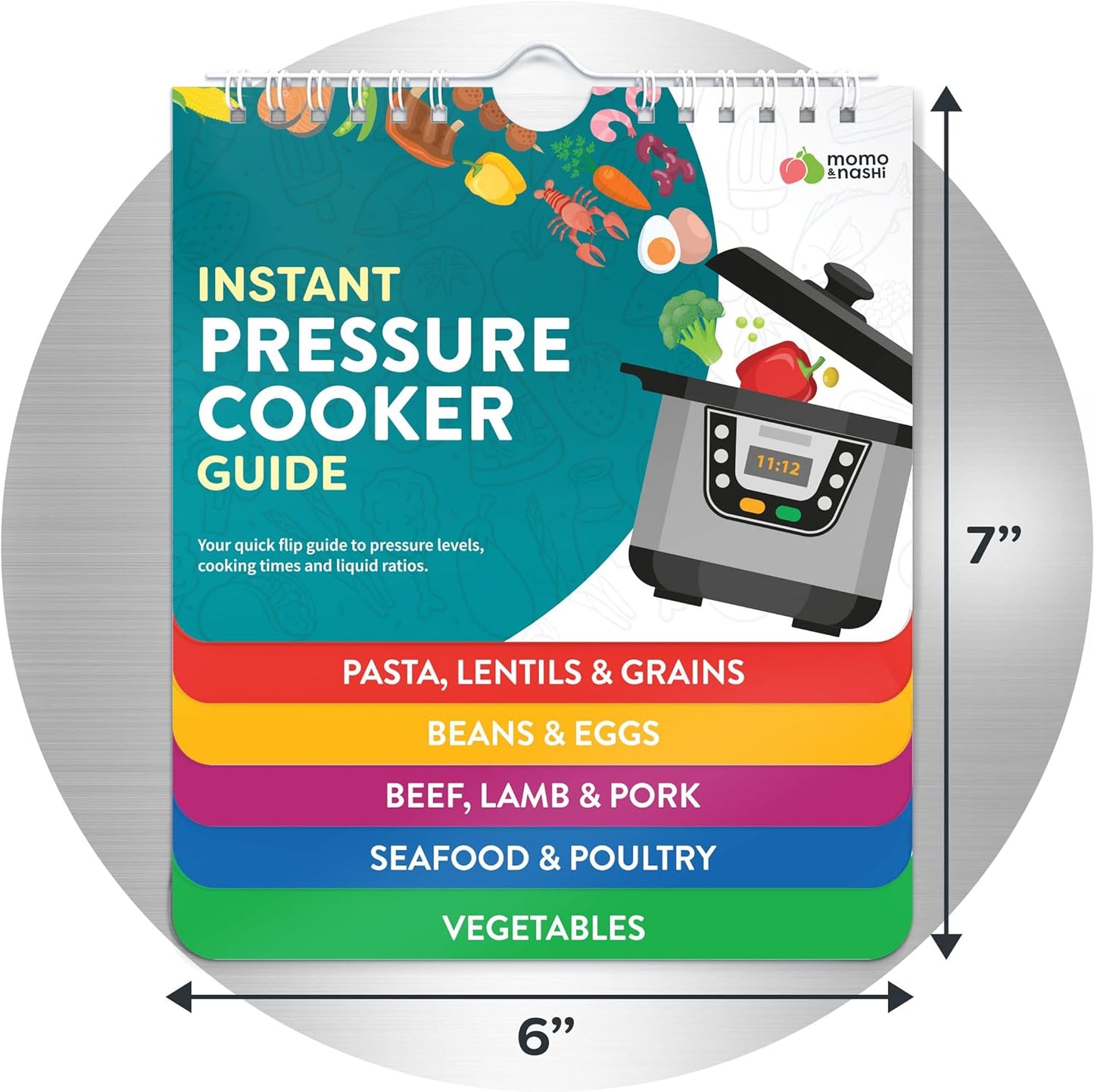 Instant Pot Magnetic Cheat Sheet Magnet - Instant Pot Accessories - Cookbooks Pressure Cooker Cooking Guide - 7”x 6” Instapot Booklet - Instantpot Cooking - Kitchen Gifts for Women - Kitchen Gadgets