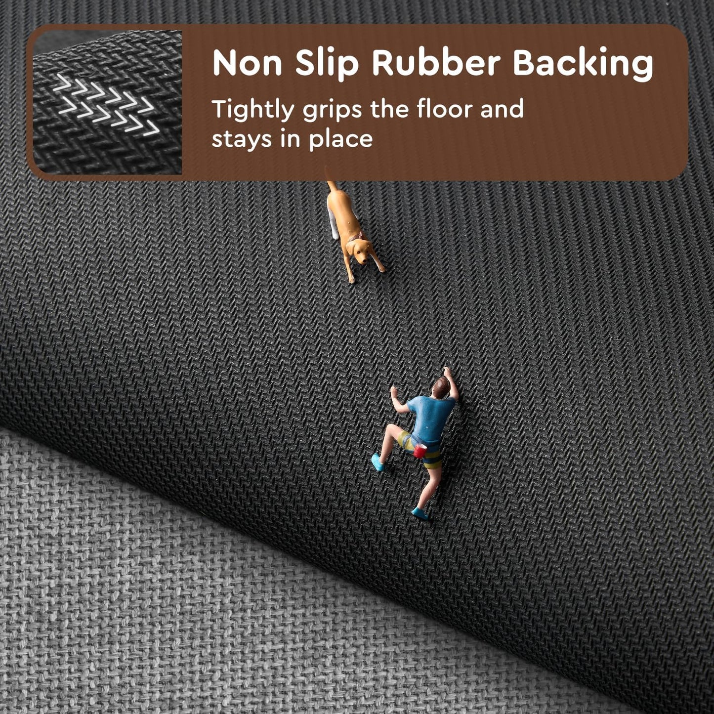 tchdio Kitchen Mats for Floor, Rubber Backed Kitchen Rugs Non Slip Washable, Superior Absorbent Kitchen Runner Rug Easy to Clean, Comfort Kitchen Floor Mat Front of Sink (Grey, 20" × 32")