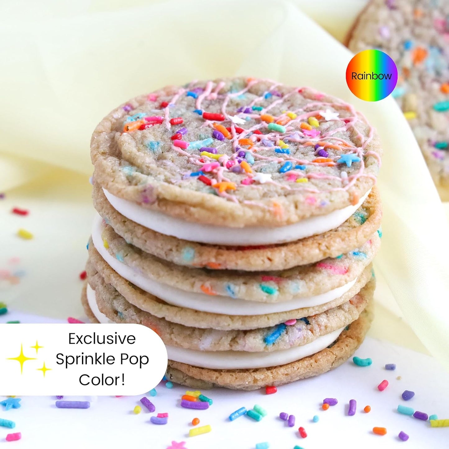 Ultimate Unicorn Rainbow Jimmies Sprinkle Mix| Sprinkles Made In USA By Sprinkle Pop| Yellow Red White Blue Purple Sprinkles Jimmies For Decorating Princess Birthday Cakes Cookies Cupcakes Candy, 2oz