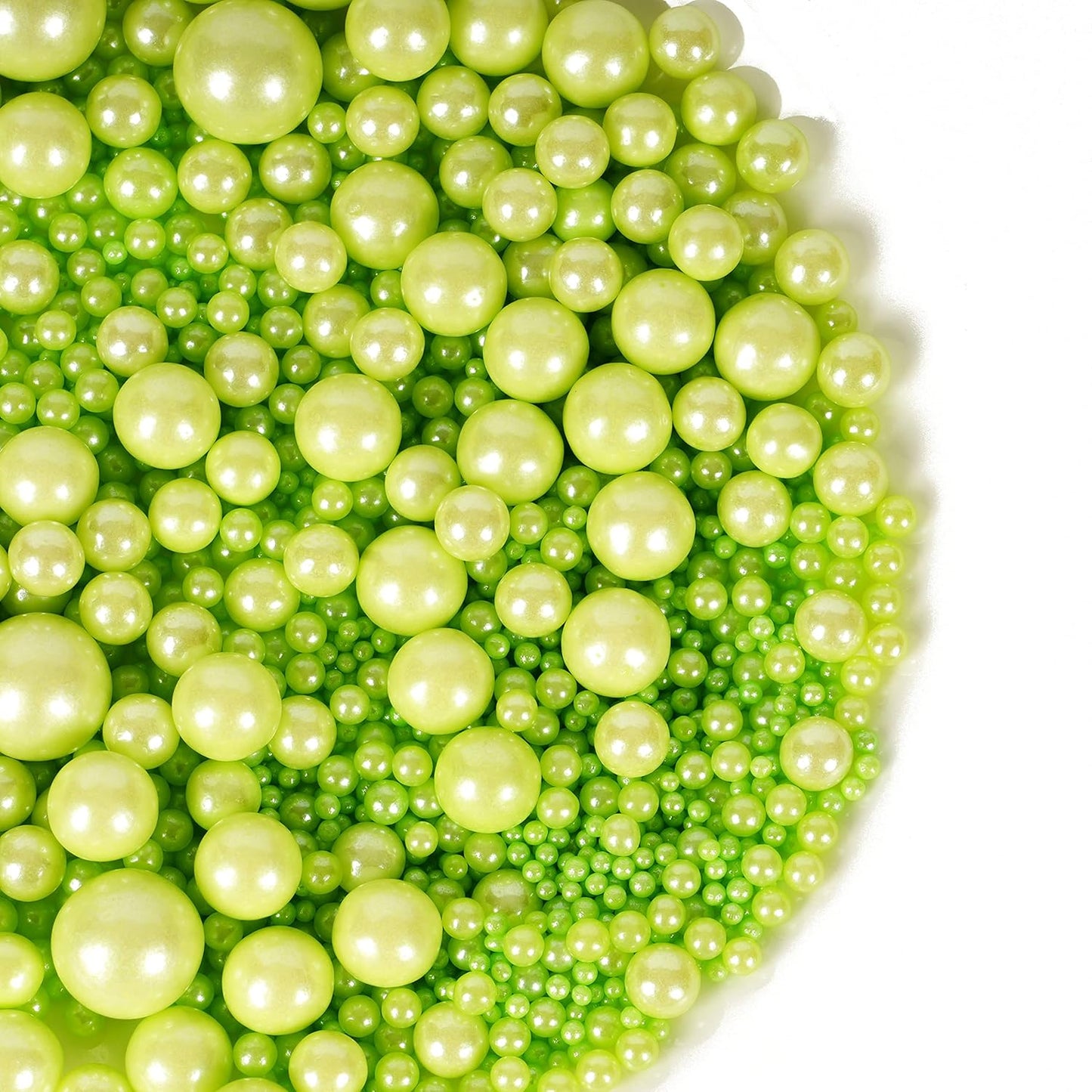 Kasvan Halloween Green Pearl Sugar Sprinkles - Edible Candy Pearls 130g/4.58 Oz, Mix Size, Baking Cake Decorations, Ice Cream Toppings and Cookie Decorating, Wedding Party Chirstmas Supplies